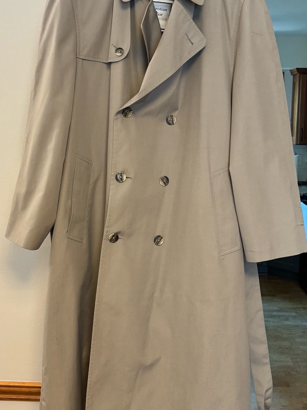 Dior Men’s Double-Breasted, Belted Trench Coat with Thinsulate Liner